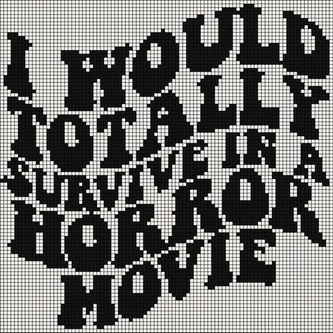 Diy Crochet Tapestry, Crochet Tapestry Black And White, Tapestry Crochet Letters, Y2k Alpha Pattern, Crochet Blanket Grid Pattern, Harry Styles Crochet Tapestry, 2 Color Tapestry Crochet, Tapestry Crochet Graphs, Black And White Tapestry Crochet