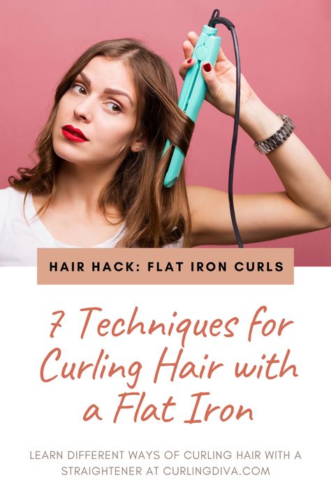 Making Curls With Flat Iron, Curling Techniques, Heatless Curls Overnight, Ribbon Curls, Different Types Of Curls, Hair Curling Tutorial, Flat Iron Curls, How To Curl Short Hair, Heatless Curls