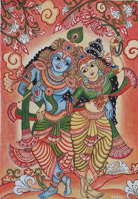 Worli Painting, Indian Traditional Paintings, Mural Art Design, Painting Images, Boho Art Drawings, Kerala Mural Painting, Pichwai Paintings, Vedic Art, Tanjore Painting