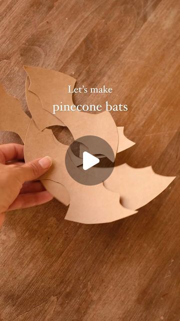 Sibia Torres Padilla | DIYs on Instagram: "Here are some cute bats that we made out of pancake boxes and pinecones I think these would also be really cute strung up or on the wall. Personally, the upside down ones are my favorites. What do you think?  🦇" Pinecone Bats, Diy Fall Wall Decor, Homeschool Science Projects, Pinecone Art, Cute Bats, Library Crafts, October Holidays, October Crafts, Holiday Club