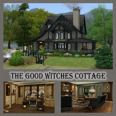 sashraf@TS3 Community - The Good Witches Cottage #Sims3 Sims 3 Supernatural House, Sims 3 Witch House, House Interior Minecraft, 2 Bedroom 2 Bath Cottage, Minecraft Witch House, Sims 3 Supernatural, Witch House Interior, Sims4 Inspiration, Minecraft Witch