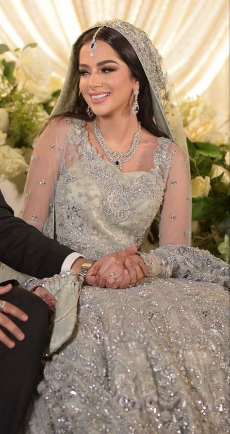 Walima bridal dress Pakistani wedding dress bridal Bride Dresses Pakistani, Valima Hairstyles Pakistani, Valima Dress For Bride, Pakistani Walima Dress Brides, Valima Hairstyle, Walima Hairstyles Brides, Valima Bridal Dress Pakistan, Pakistani Wedding Hair, Nikkah Hairstyles Brides