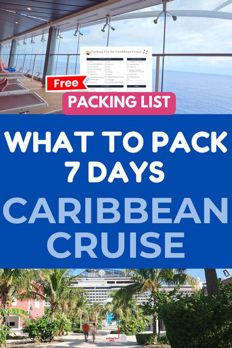 Planning to go on a Caribbean Cruise vacation? Before you start packing, let me share some tips on what to bring to make the most of your cruise. I've been on over 20 cruises, so trust me, I know what I'm talking about when it comes to packing! I've put together a 7-day Caribbean Cruise packing list that you can download and print to help you prepare for your trip. What To Bring On A Cruise List, What To Take On A Cruise Caribbean, Cruise List Packing, 7 Day Cruise Packing List Caribbean, 7 Day Cruise Packing List, Caribbean Cruise Packing List, Cruise Packing List Caribbean, Caribbean Cruise Packing, Cruise Packing List