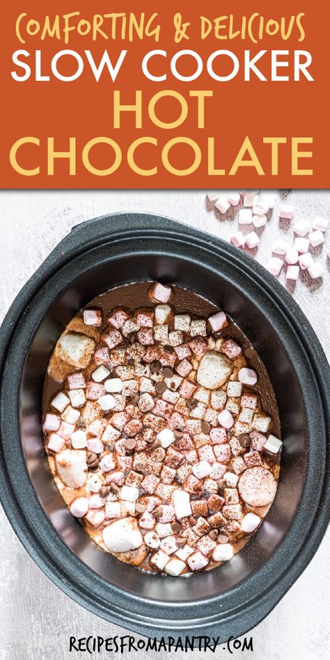 Best Crockpot Hot Chocolate, Easy Recipe For A Crowd, Easy Crockpot Hot Chocolate, Crockpot Hot Cocoa, Crockpot Hot Chocolate Recipe, Spiked Hot Cocoa, Crock Pot Hot Chocolate, Crockpot Hot Chocolate, Slow Cooker Dinner Recipes