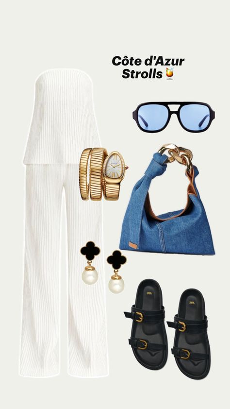 #ootd#frenchriviera#sunglasses#sandals#thatgirl#itgirl#bag#fashion#fashionista Stunning Dresses Gowns, Chic Mom Outfits, Theme Park Outfits, Zara Looks, Bags 2024, Winter Fashion Outfits Casual, The French Riviera, Trendy Fashion Outfits, Casual Chic Outfit