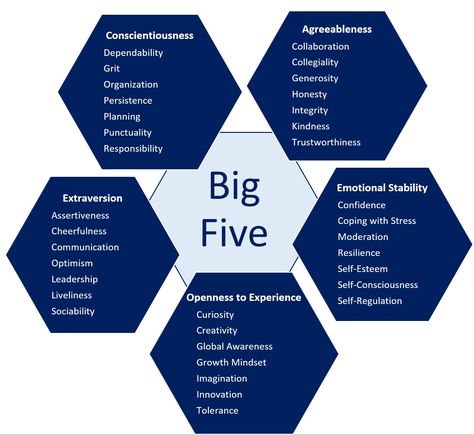 Big 5 Personality, Big Five Personality Traits, Free Personality Test, Create Your Character, The Big Five, Global Awareness, Character Personality, Big 5, School Psychology