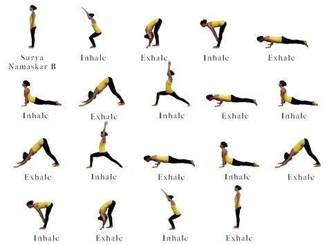 Sun Salutation B || Surya Namaskar B – ILONABARNHART Sun Salutation B, Wake Up Yoga, Energy Yoga, Yoga Branding, Surya Namaskar, Baby Yoga, Yoga Poster, Yoga Sequence, Yoga Mindfulness