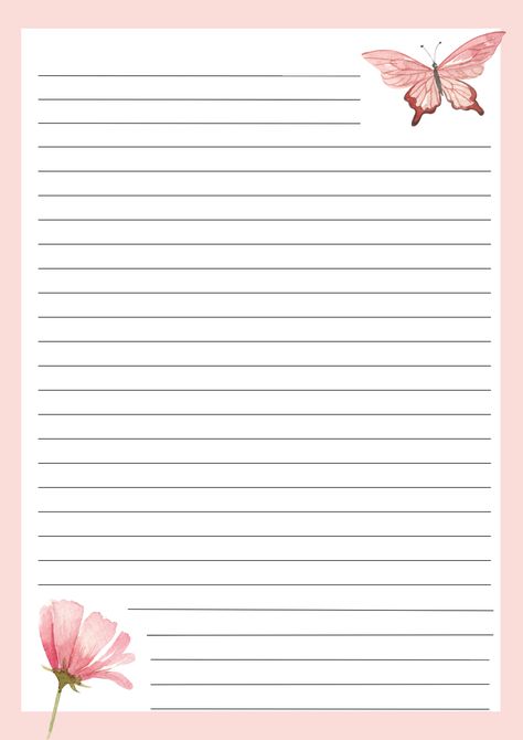 Free Printable Stationery Paper, Notebook Paper Template, Blue Flowers Background, Stationary Printable, Printable Lined Paper, Samsung Notes, Cars Birthday Invitations, Writing Paper Printable Stationery, Free Printable Stationery