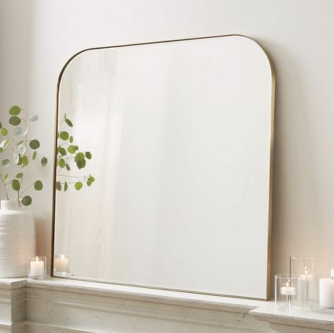 Mantel Mirror, Minimalist Mirrors, Corner Mirror, Mantel Mirrors, Mirror For Bathroom, Corner Wall, Mirror Wall Bathroom, Rectangle Mirror, Bathroom Vanity Mirror