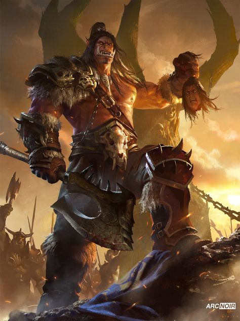 Grommash Hellscream, Warcraft Heroes, Wow Of Warcraft, Blizzard Warcraft, Warcraft Orc, Warlords Of Draenor, Orc Warrior, Warcraft Art, Heroes Of The Storm