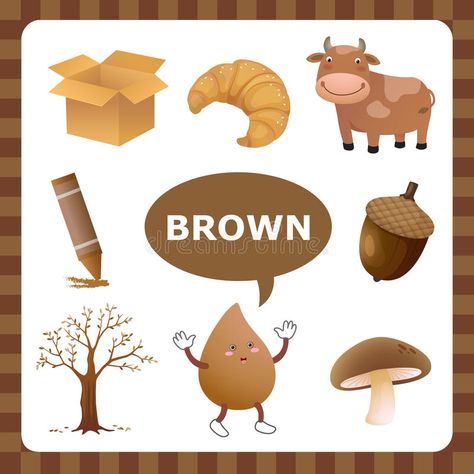 Brown color. Learn The Color Brown- things that are brown color #Sponsored , #Affiliate, #Paid, #color, #Color, #Learn, #Brown Things That Are Brown Preschool, Easter Templates Printables, Color Worksheets For Preschool, Teachers Day Greetings, Preschool Schedule, Teachers Day Card, Kids Worksheets Preschool, Preschool Colors, Preschool Books