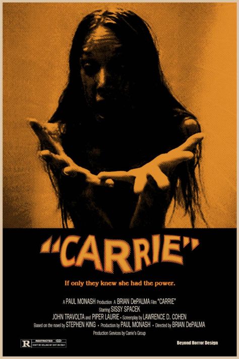 Carrie Horror Movie, Carrie Movie, Carrie 1976, Stephen King Movies, Film Poster Design, Horror Posters, Movie Poster Wall, Movie Posters Design, Classic Horror Movies