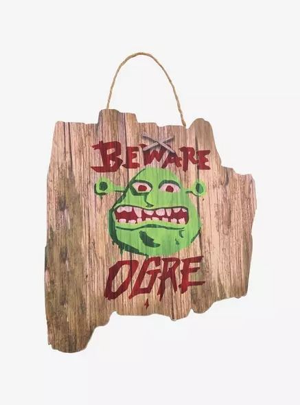 Shrek Beware Ogre Replica Sign, Shrek Sign, Swamp Party, Shrek Character, Face Collage, Trunk Or Treat, Container Set, Baby Shower Diy, Shrek, 3rd Birthday