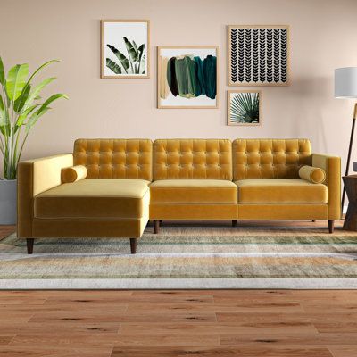 Yellow Sectional, Sectional Sofa Sale, Small Sectional Sofa, Velvet Sectional, Sectional Slipcover, Modern Sofa Sectional, Eucalyptus Wood, Sofa Chaise, Chaise Sectional