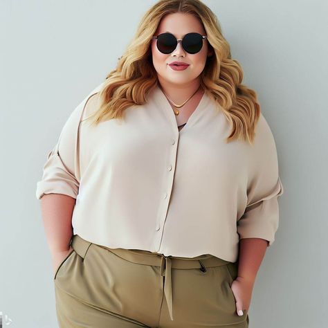 When it comes to comfortable and versatile pants, khakis are a classic choice for women of all sizes. #KhakiPants #PlusSizeFashion #PlusSizeWomen #fashionbug Plus Size Khaki Pants Outfit, Khaki Pants For Women, Khaki Pants Outfit, Khaki Pants Women, Fat Art, Versatile Pants, Fashion Bug, Popular Outfits, Edgy Look