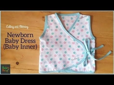 Sewing Newborn Clothes, New Born Baby Dress Tutorials, Born Baby Dress, Baby Dress Tutorials, Stitching Diy, Baby Born Clothes, Newborn Dress, Baby Dress Diy, Newborn Baby Dresses