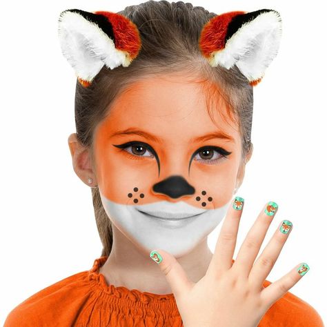 Kids Fox Makeup, Kid Fox Makeup, Fox Makeup Halloween, Fox Face Paint, Halloween Makeup For Kids, Fox Halloween, Make Up Kits, Fox Makeup, Halloween Make-up Looks