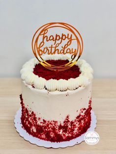 #foodie, #recipes, #cooking, #food inspiration Red Velvet Cake Decoration, Red Velvet Birthday Cake, Red Birthday Cakes, Bolo Red Velvet, Cake For Boyfriend, Birthday Cake For Husband, Birthday Cake Decorating Ideas, Cake For Husband, Cake Decorating For Beginners