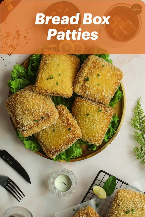 Box Patties, Dawat Recipes, Iftar Table, Chicken Patty Recipes, Iftar Recipe, Chicken Mayo, Bread Chicken, Ramadan Iftar, Iftar Recipes