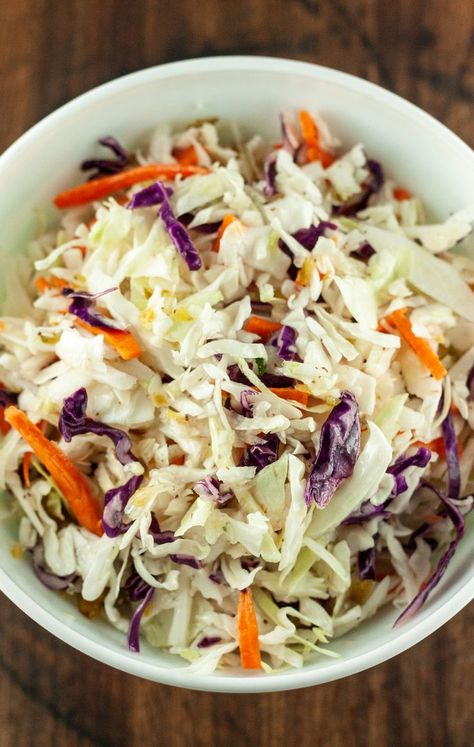 Oil and Vinegar Coleslaw Dressing Vinegar Coleslaw Dressing, Sweet And Spicy Coleslaw, Oil And Vinegar Coleslaw, Coleslaw With Vinegar Dressing, Sweet Coleslaw Recipe, Vinegar Slaw, Spicy Vinegar, Spicy Coleslaw, Vinegar Coleslaw