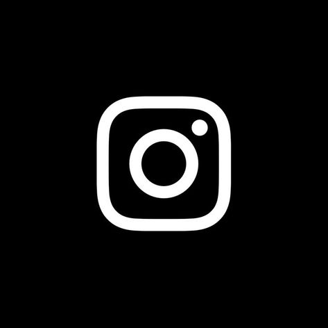 Black instagram icon | Snapchat icon, App icon design, Ios icon