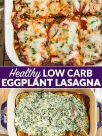 Eggplant Lasagna | Delicious, Low Carb Lasagna Without Noodles Low Carb Eggplant, Eggplant Lasagna Recipe, Roasted Eggplant Slices, Keto Eggplant, Low Carb Lasagna, Eggplant Lasagna, Healthy Low Carb, Vegetable Lasagna, Eggplant Dishes