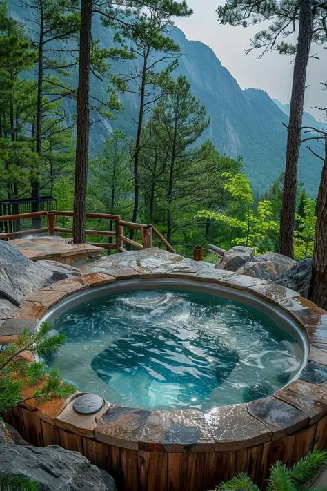 Outdoor Shower Inspiration, Honeymoon Cabin, Sauna House, Dreams Resorts, Mountain Cabins, Jungle House, Swimming Pool Hot Tub, Resort Architecture, Honeymoon Resorts