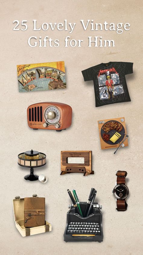 First of all, we’re going to be discussing some shirts with unique and vintage designs that you can buy for him. From classic bands to iconic movies, you are in for a treat here! Take a look at our list of vintage gifts for him. #vintagegifts #vintagegiftsideas #vintagegiftsformen #vintagegiftsforteens #vintagegiftsaesthetic #vintagegiftsforhim Gifts For Antique Lovers, Vintage Gifts For Boyfriend, Vintage Gift Ideas For Him, Vintage Gifts For Men, Gifts For Young Men, Guy Friend Gifts, Vintage Wine Glass, Vintage Wine Glasses, Vintage Gifts Ideas