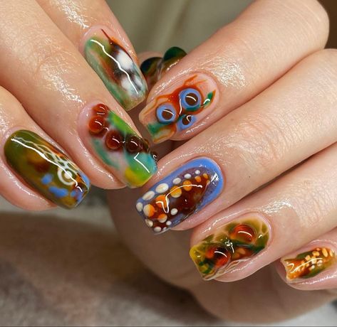 Hippie Nails, Fire Nails, Dream Nails, Funky Nails, Pretty Acrylic Nails, Nails Inspo, Dope Nails, Cute Acrylic Nails, Nails Nailart