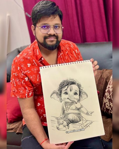 Bal Ganesha 🙏🌺 Ganapati Bappa Morya🌸 “🌟✨ Little Ganesha, the cutest blessing! 💖 Embracing the joy and innocence of new beginnings. Let’s celebrate the power of love, wisdom, and a sprinkle of mischief! 🌼🙏 #BabyGanesha #DivineCutie #BlessingsInDisguise” #balganesh #balganesha #ganesha Pencil Artwork of #lordganesha as kid 🥹 #ganpati #ganpatibappamorya 🙏🏻 #ganesh #gajanan Follow @pencilman786 👈🏻 if you like my #artwork [ Bal Ganesh, Cute Bal Ganesha , Beautiful eyes, Lord as Kid, Penc... Bal Ganesh Cute, Little Ganesha Cute, Ganesh Cute, Bal Ganesha, Ganapati Bappa Morya, Bal Ganesh, Ganapati Bappa, Love Wisdom, Pencil Work