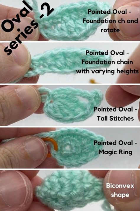 Oval Amigurumi Pattern, Oval Crochet Pattern, Crochet An Oval Shape, Pocket Whale Crochet Pattern, Furls Odyssey Crochet Hooks, Bobble Crochet, Neat Tricks, Easy Crochet Stitches, Head Shapes