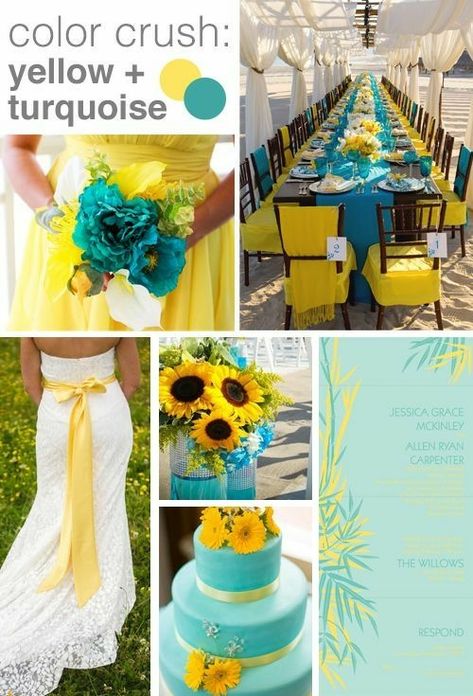 Sunflower Ideas, Blue And Yellow Wedding, Yellow Weddings, Yellow Wedding Colors, Cake Roses, Future Board, Yellow Wedding Theme, Wedding Color Scheme, Wedding Color Combinations