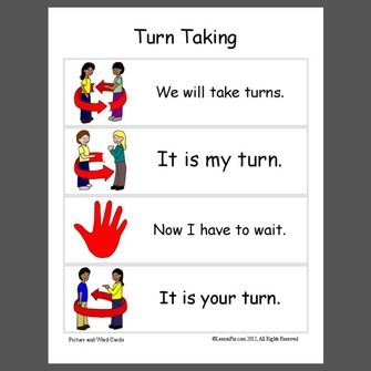 My Turn Your Turn Activities, My Turn Your Turn Visual, Turn Taking Visual, Taking Turns Activities Social Skills, Turn Taking Activities Preschool, Turn Taking Games For Preschoolers, Turn Taking Activities, Preschool Social Skills, Asd Classroom