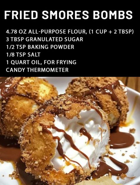 Search Results for “Fried Smores Bombs” Deep Fried Smores, Fried Smores Balls, Fried Smores, Dessert Individual, Smores Ideas, Desert Bread, Ball Food, Monday Dinner, Fried Dessert