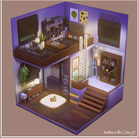 Sims 4 Loft, Sims Freeplay Houses, Sims 4 Bedroom, Sims 4 House Plans, Sims 4 House Building, House Floor Design, Sims 4 House Design, Sims Building, Casas The Sims 4