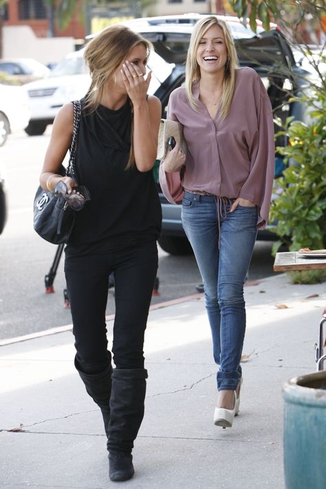 Audrina Patridge Style, Black Work Outfit, Audrina Patridge, Jennifer Aniston Style, Celebrity Style Inspiration, Wearing All Black, Kristin Cavallari, All Black Outfit, View Image