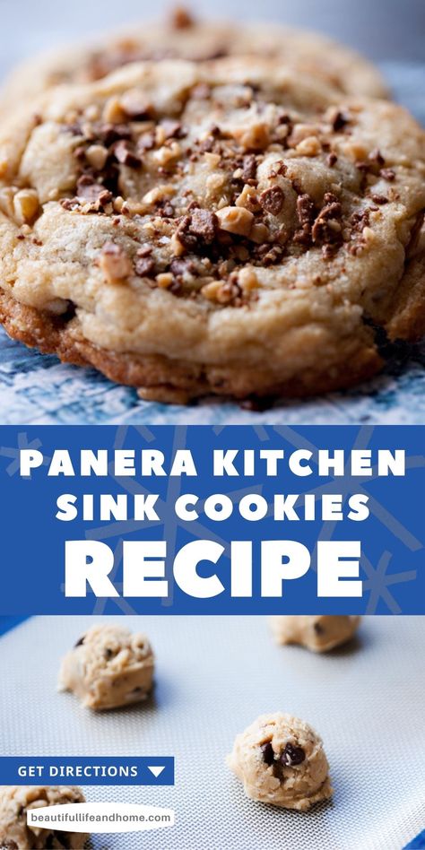 Copycat Panera Kitchen Sink Cookies Recipe. Everything Under The Sink Cookies, Panera Kitchen Sink Cookies, Panera Recipes Copycat, Panera Kitchen Sink Cookie Recipe, Kitchen Sink Cookies Panera, Everything Cookies Recipe, Panera Bread Copycat, Kitchen Sink Cookies Recipe, Heavenly Dessert Recipe