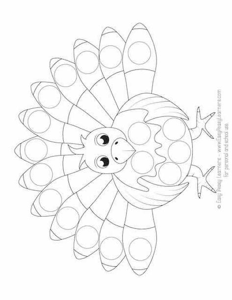 Thanksgiving Do A Dot Printables Free, Turkey Dot Marker Printable, Thanksgiving Dot Marker Printables, Sticker Dot Printables, Free Turkey Printables, Free Dot Painting Printable, Turkey Body Template Printable Free, Thanksgiving Worksheets Preschool, Turkey Crafts Preschool