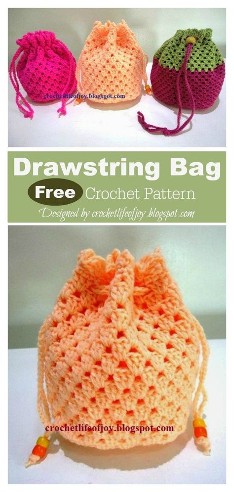 4 Granny Square Drawstring Bag Free Crochet Pattern and Video Tutorial Crochet Granny Square Drawstring Pouch, Crochet Free Bag Patterns, Crochet Drawstring Pouch Pattern Free, Granny Square Pouch Free Pattern, Granny Square Drawstring Pouch, Free Crochet Patterns For Bags, Crochet Drawstring Bag Pattern Free, Granny Square Drawstring Bag, Crochet Pouch Free Pattern