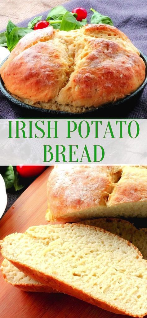 Bread Bunny, Irish Potato Bread, Potato Bread Recipe, Bread Dinner, Irish Desserts, Irish Cooking, Irish Potato, Irish Cuisine, No Yeast Bread