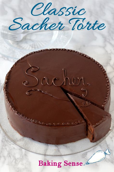 Sacher Torte Recipe, Bigger Bolder Baking, Torte Recipe, Chocolate Torte, Torte Cake, Dessert Cake Recipes, Classic Cake, Food Cakes, Eat Dessert