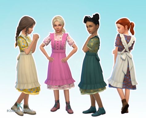 Maxis Match CC World - S4CC Finds Daily, FREE downloads for The Sims 4 Sims 4 Apron Dress, Sims 4 Cottagecore Cc, Sims 4 Cottagecore, Los Sims 4 Mods, Sims 4 Decades Challenge, Sims 4 Cheats, Sims 4 Cc Kids Clothing, Cottagecore Clothes, Sims 4 Children