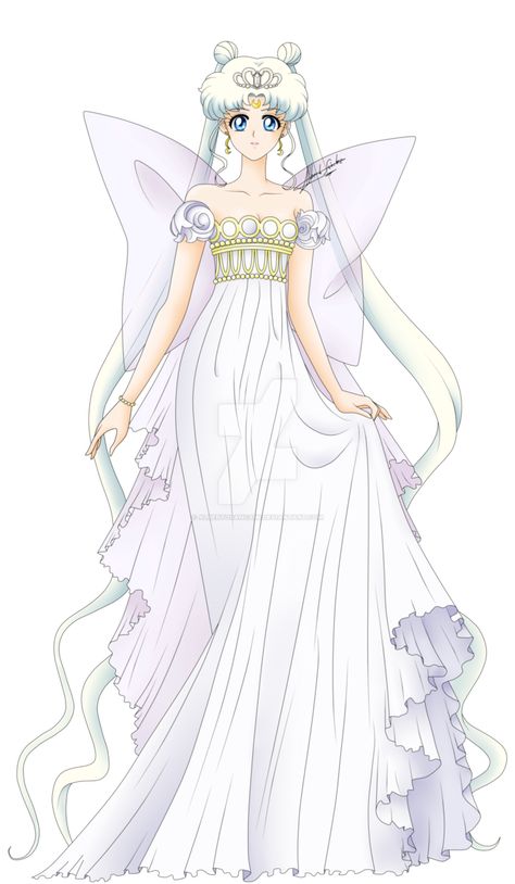 Neo Queen Serenity - Crystal ver. by AlbertoSanCami Sailor Moon Wedding, Queen Serenity, Princesa Serenity, Makoto Kino, Neo Queen Serenity, Arte Sailor Moon, Sailor Scout, Sailor Moon Stars, Minako Aino