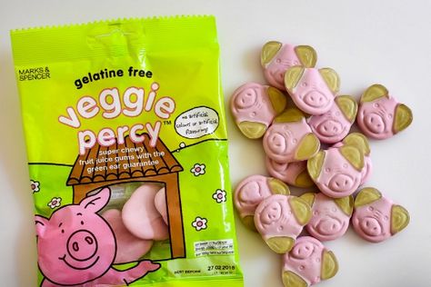 Veggie Percy Sweets Percy Pig Cake, Percy Pig Cupcakes, Percy Pig Gifts, Percy Pigs, Olivia The Pig Book, Pig And Elephant Book, Percy Pig, Fruit Juice, Marks And Spencer