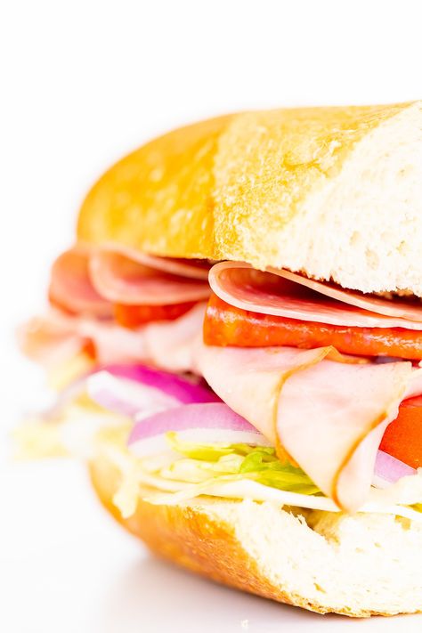 An Italian BMT sandwich is an iconic flavor combo you're going to love. Made famous by the Subway version, you can now make it at home! Italian Bmt Sandwich, Bmt Sandwich, Italian Sandwich Recipes, Big Sandwich, Grilled Ham And Cheese, Italian Sandwich, Grilled Ham, Julie Blanner, Italian Deli