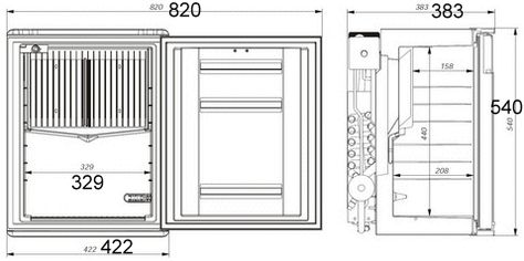 Built in Dometic mini fridge dimensions for the DS300 minibar silencio minicool Room Fridge, Mini Fridge Cabinet, Fridge Dimensions, Good Range, Bar Dimensions, Bar Interior Design, Small Fridges, Bar Fridges, Cabinet Dimensions