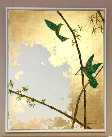 Wall Art Gold Leaf, Modern Art Canvas Painting, Gold Art Painting, Painting Ideas For Beginners, Canvas For Beginners, Gold Leaf Art, Easy Canvas Painting, Modern Abstract Painting, Art Painting Acrylic