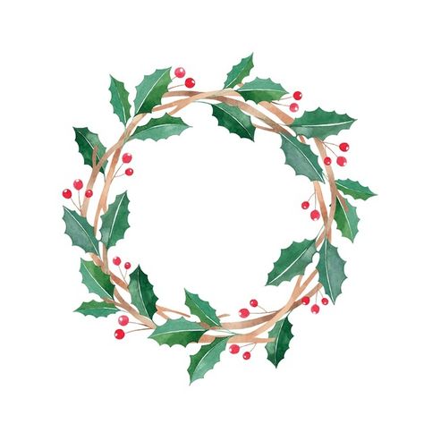 Watercolor Christmas Wreath, Noise Texture, Christmas Reef, Painted Window Art, Bullet Journal Christmas, Christmas Wreath Clipart, Joy Wreath, Frame Watercolor, Christmas Decoupage