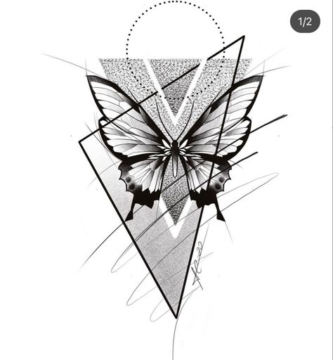 Geometric Butterfly Tattoo, Geometric Tattoo Butterfly, Butterfly Pfp, Watercolor Butterfly Tattoo, Heron Tattoo, Butterfly Neck Tattoo, Borboleta Tattoo, Chakra Tattoo, Geometric Sleeve Tattoo