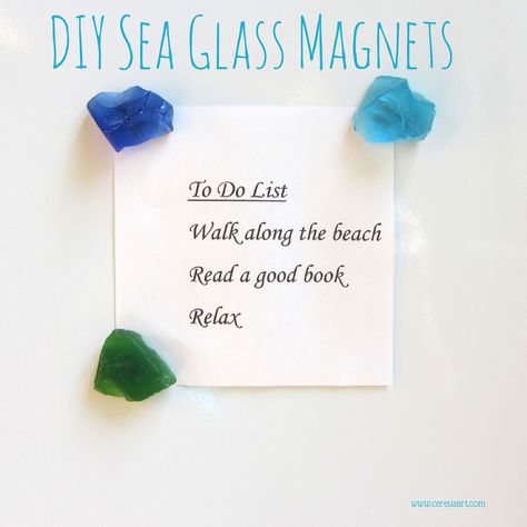 DIY Sea Glass Magnets How To Make Magnets, Sea Glass Diy, Sea Glass Art Diy, I Need Vitamin Sea, Beach Glass Crafts, Glass Magnets, Beach Glass Art, Sea Crafts, Sea Glass Beach